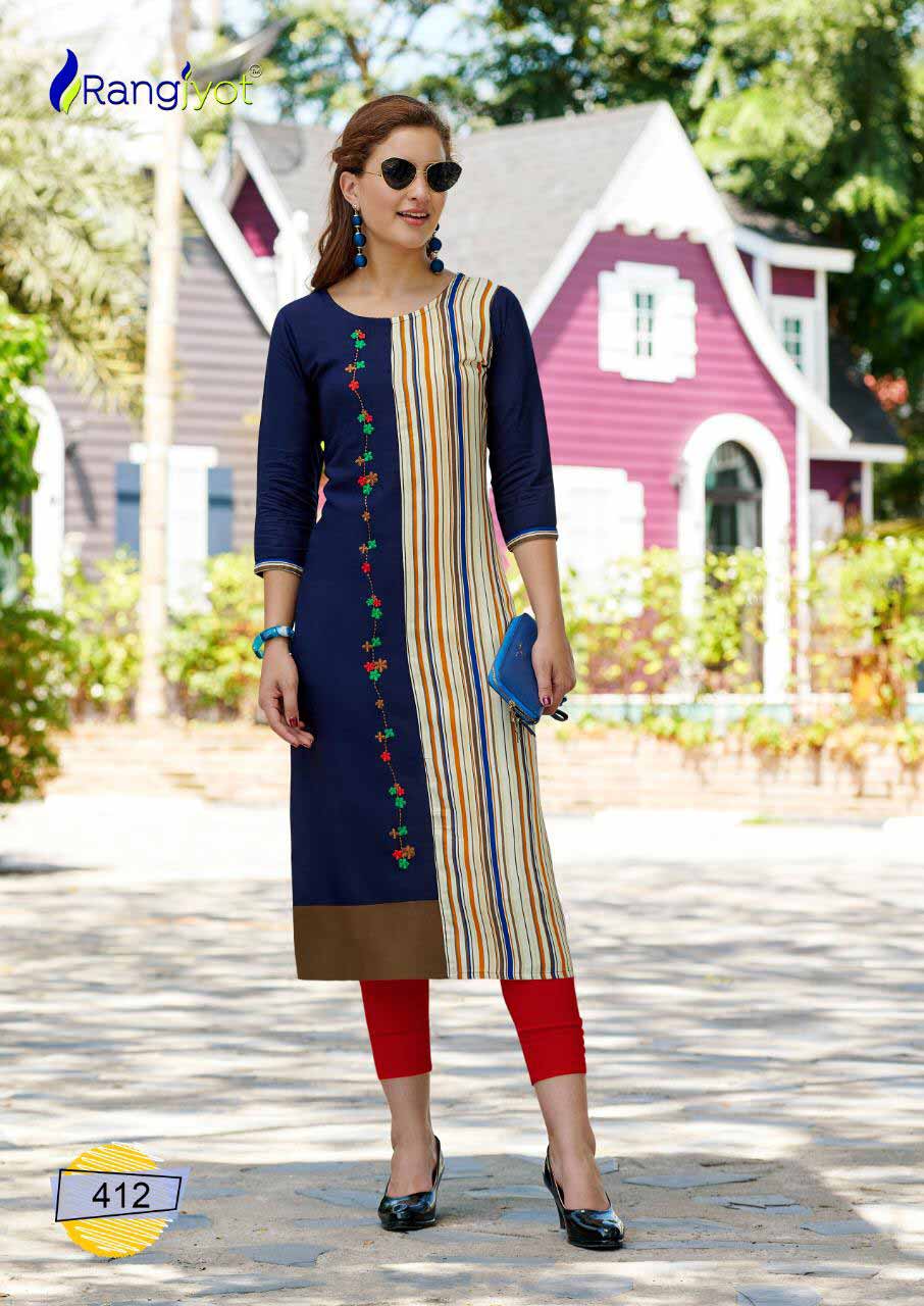 Rang Jyot Keshvi Vol-4 Print Embroidery Kurti Rang Jyot Keshvi Vol-4 Print Embroidery Kurti